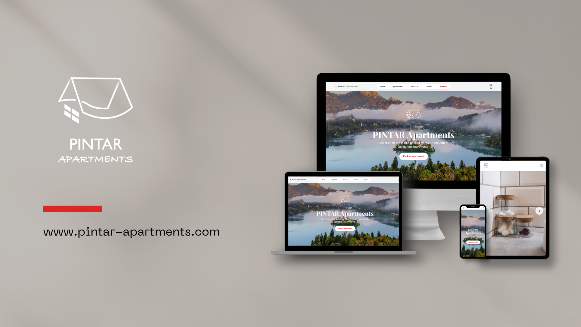 Pintar Apartmaji - spletna stran